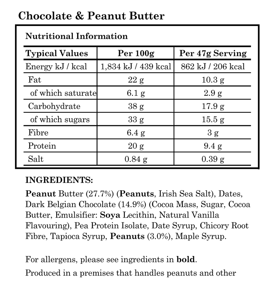 
                  
                    Chocolate & Peanut Butter (12 x 47g)
                  
                